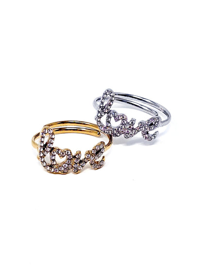 Anello Regolabile "Love" Gold o Silver - 333HOPE333