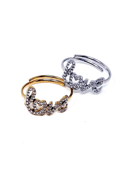 Anello Regolabile "Love" Gold o Silver - 333HOPE333