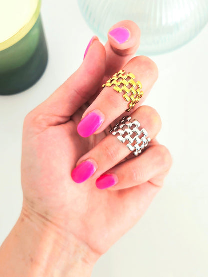 Anello Regolabile "Lucrezia" Gold o Silver - 333HOPE333