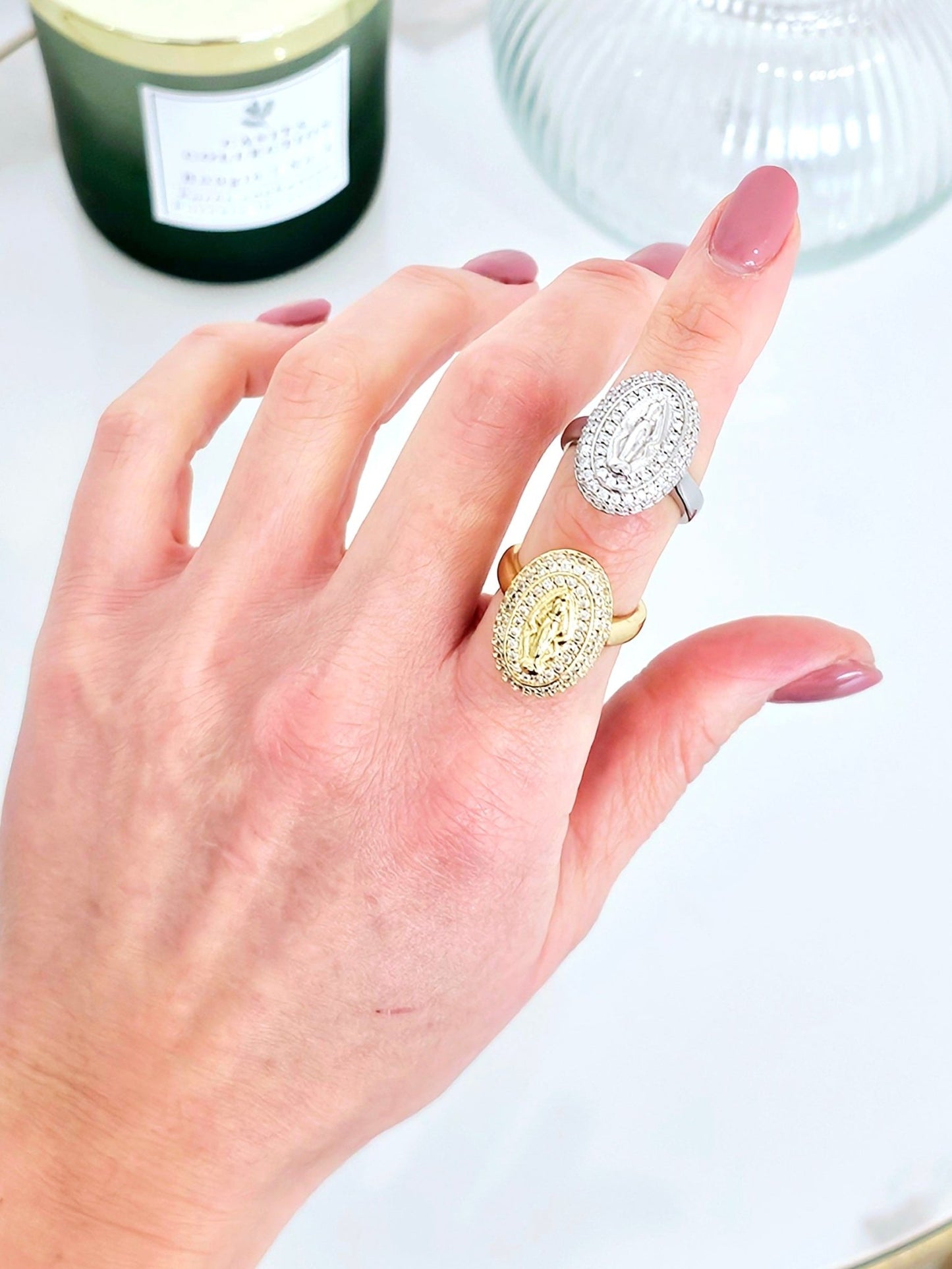 Anello Regolabile "Madonnina Bombata" Gold o Silver - 333HOPE333