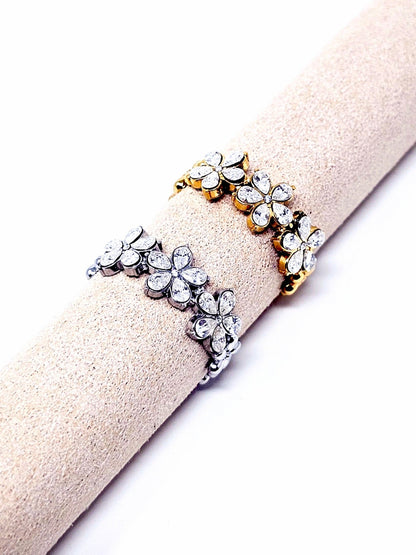 Anello Regolabile "Marghe" Silver o Gold o Gold con Pietre Multicolor - 333HOPE333