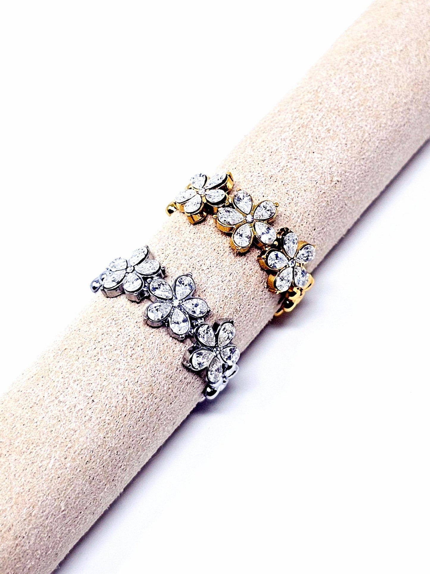 Anello Regolabile "Marghe" Silver o Gold o Gold con Pietre Multicolor - 333HOPE333