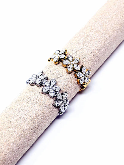 Anello Regolabile "Marghe" Silver o Gold o Gold con Pietre Multicolor - 333HOPE333