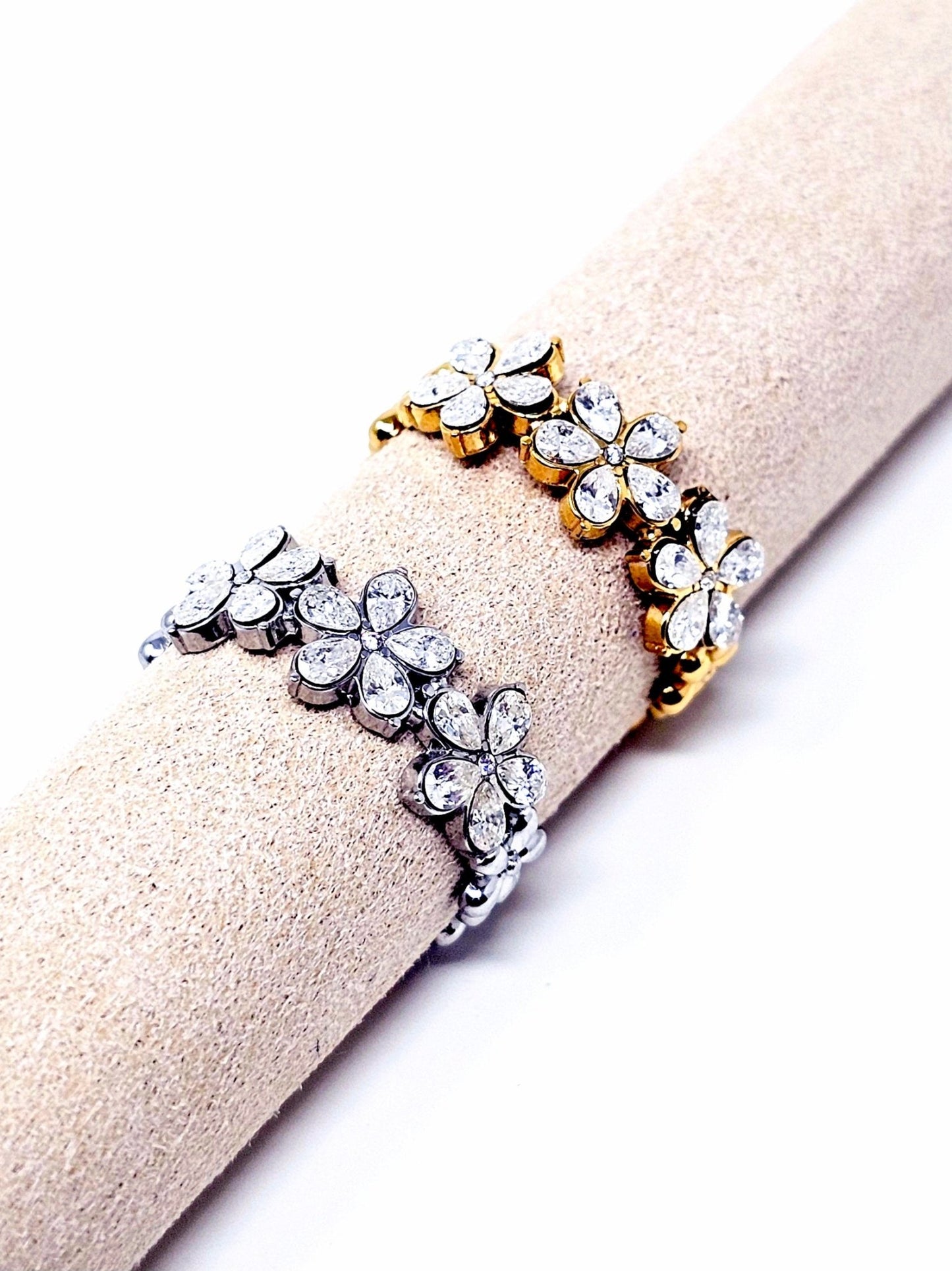 Anello Regolabile "Marghe" Silver o Gold o Gold con Pietre Multicolor - 333HOPE333