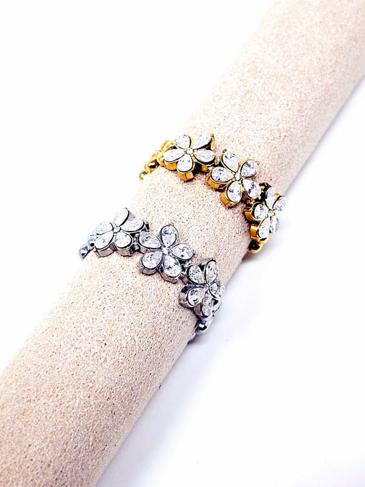 Anello Regolabile "Marghe" Silver o Gold o Gold con Pietre Multicolor - 333HOPE333
