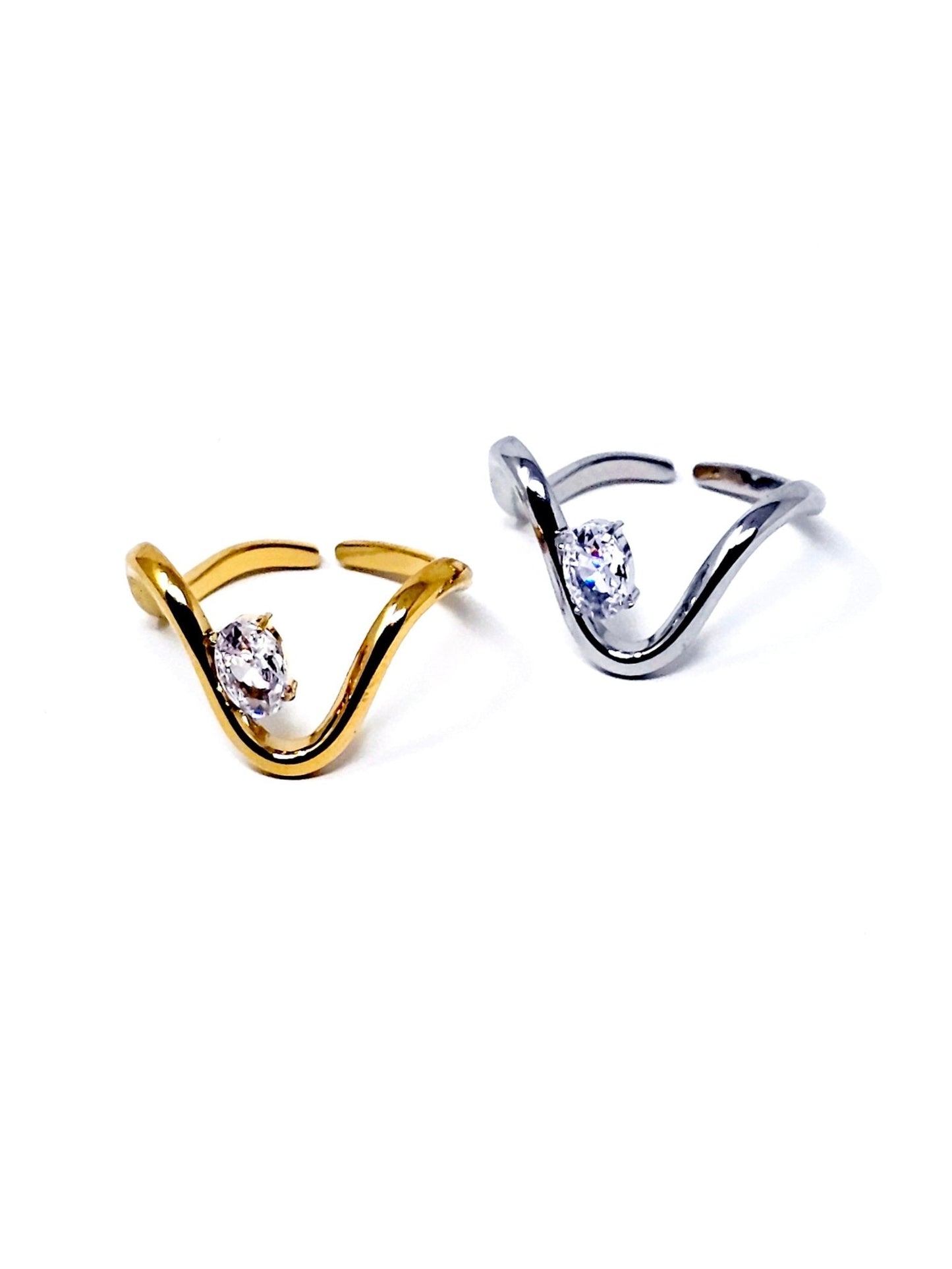 Anello Regolabile "Onde" Gold o Silver - 333HOPE333