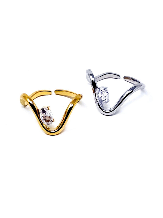 Anello Regolabile "Onde" Gold o Silver - 333HOPE333