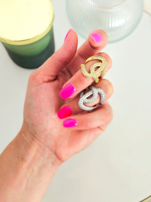 Anello Regolabile "Parthenope Shine" Gold o Silver - 333HOPE333