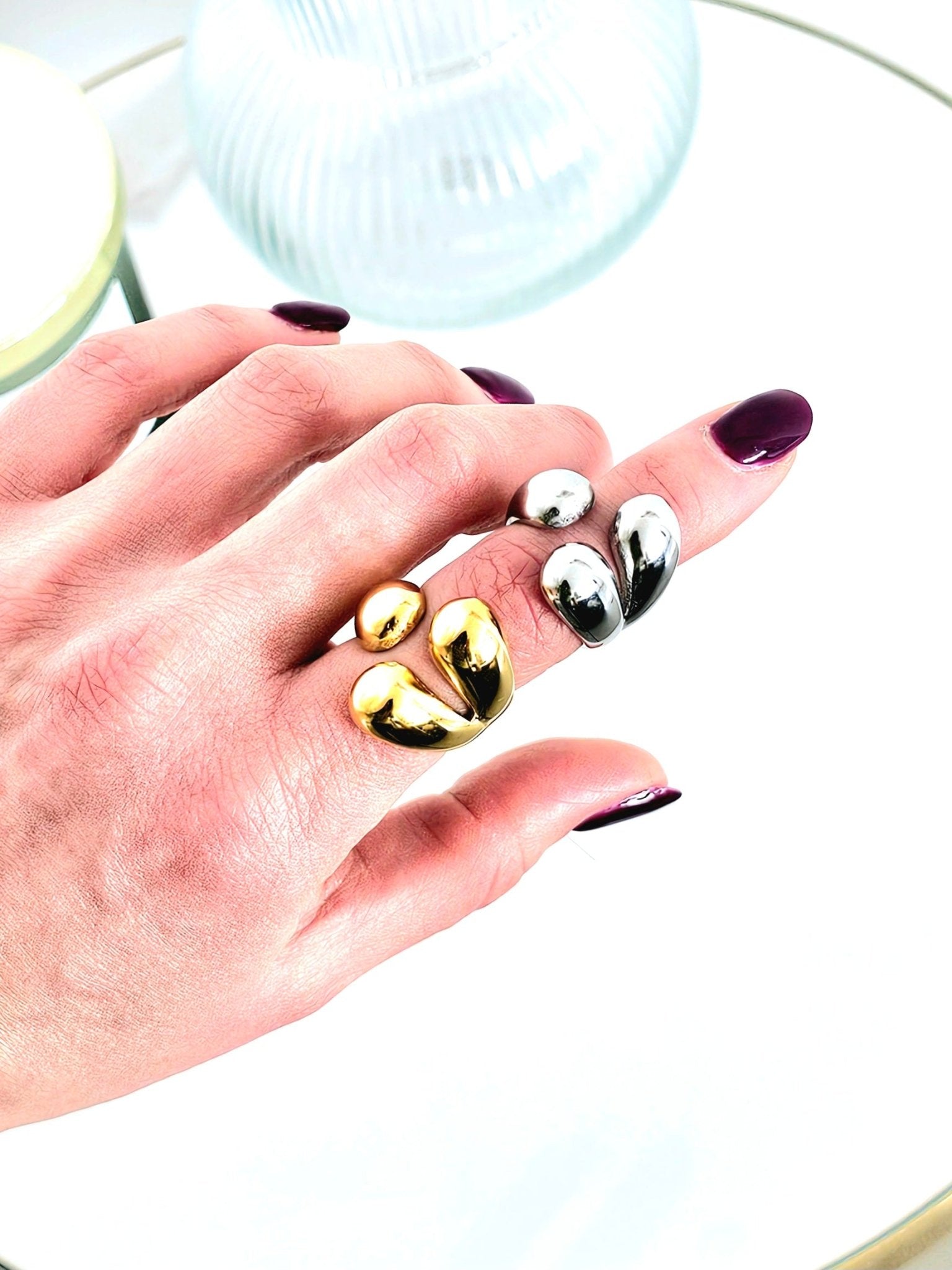 3 Anelli Gotici A Pipistrello Regolabili - In Lega Di Zinco, Unisex, Per Stile Alternativo - Foto 12