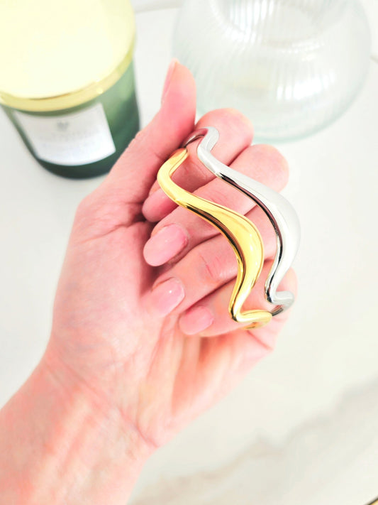 Bracciale Bangle "Waves" Gold o Silver - 333HOPE333
