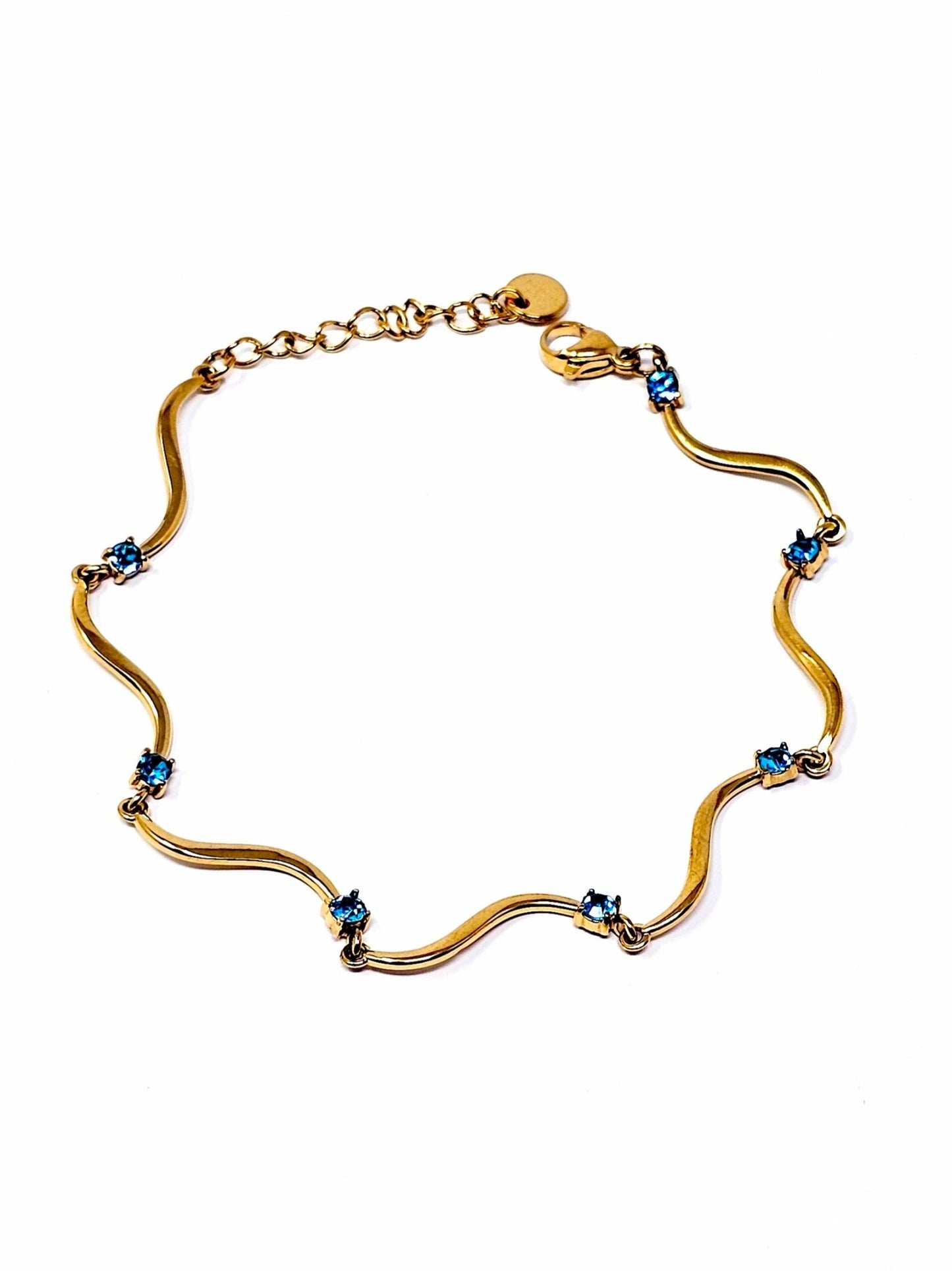 Bracciale "Mirea" Gold con Pietre Quarzo Rosa o Acquamarina o Ametista - 333HOPE333