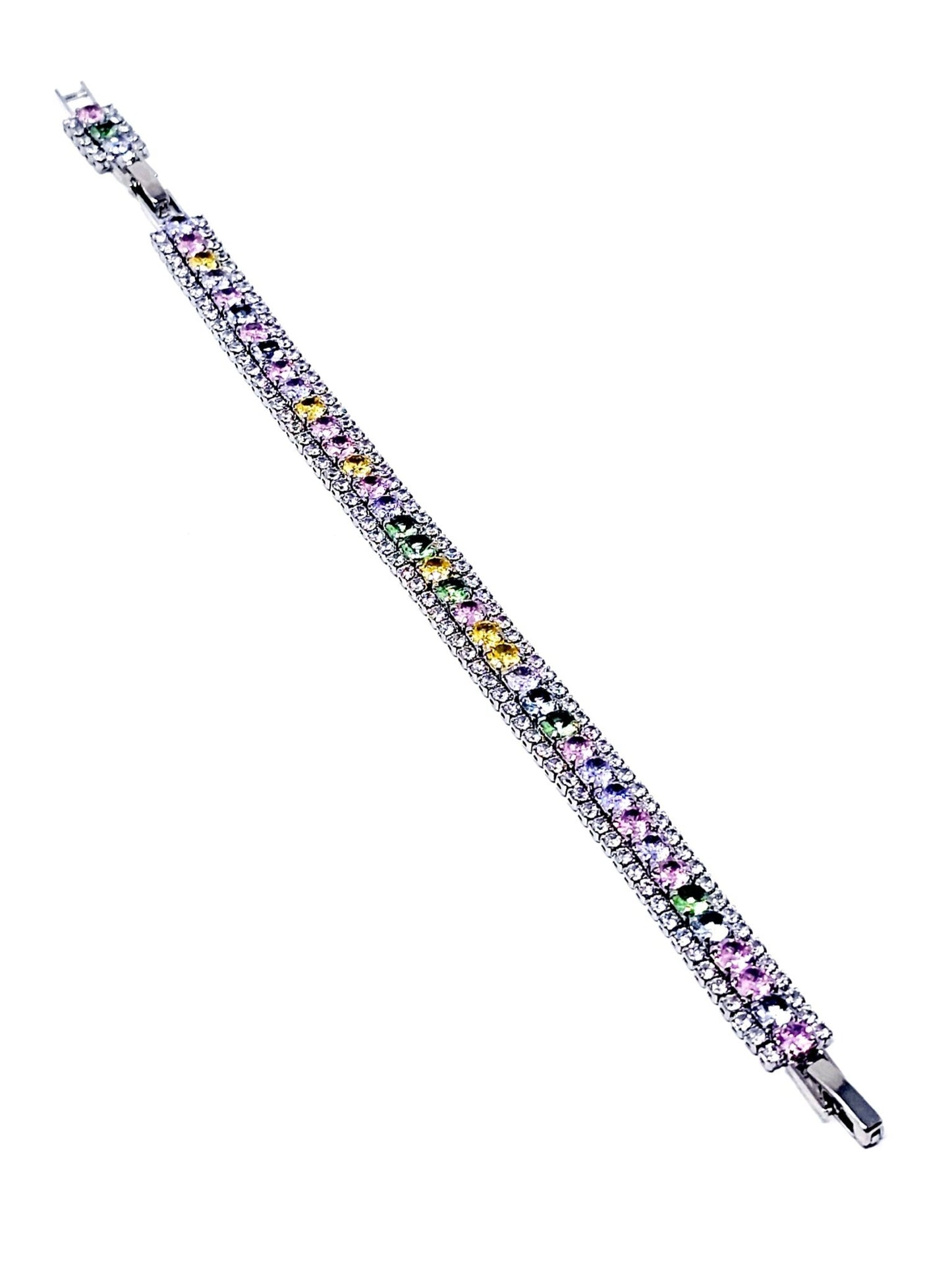 Bracciale Tennis "Infinity" Silver con Pietre Pastel Colors - 333HOPE333