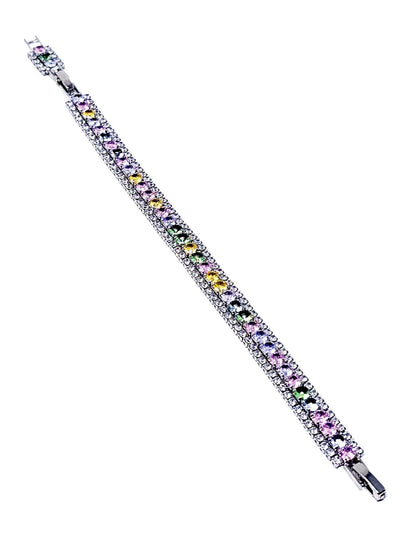 Bracciale Tennis "Infinity" Silver con Pietre Pastel Colors - 333HOPE333