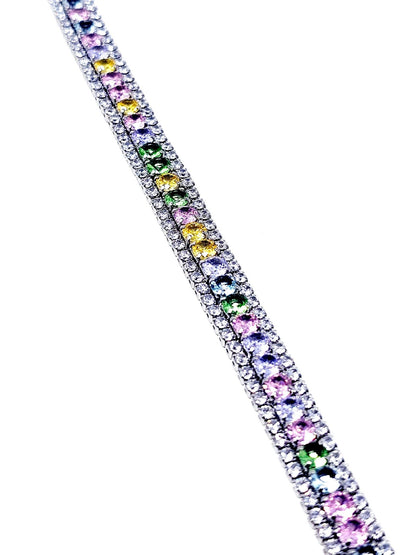 Bracciale Tennis "Infinity" Silver con Pietre Pastel Colors - 333HOPE333