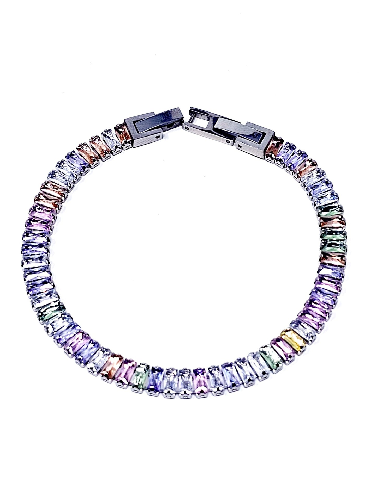 Bracciale Tennis "Royalty" Silver con Pietre Multicolor - 333HOPE333