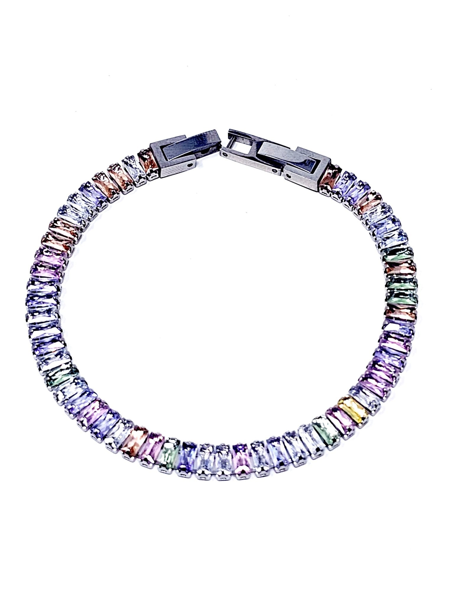 Bracciale Tennis "Royalty" Silver con Pietre Multicolor - 333HOPE333