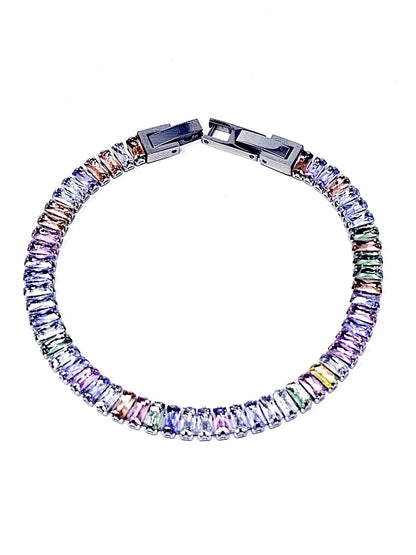 Bracciale Tennis "Royalty" Silver con Pietre Multicolor - 333HOPE333