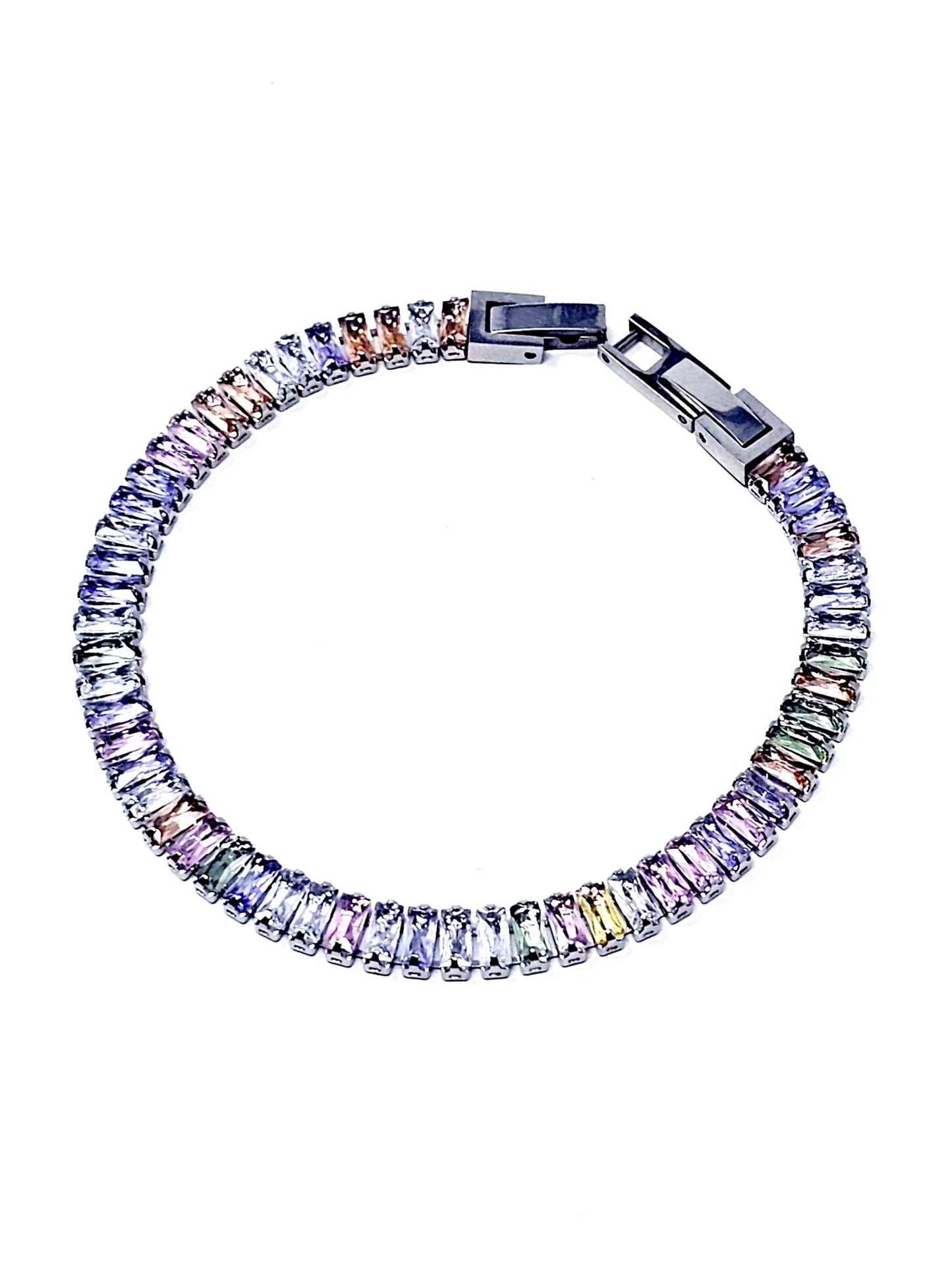 Bracciale Tennis "Royalty" Silver con Pietre Multicolor - 333HOPE333