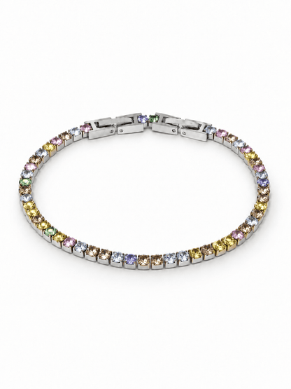 Bracciale Tennis Silver con Pietre Pastel Colors - 333HOPE333
