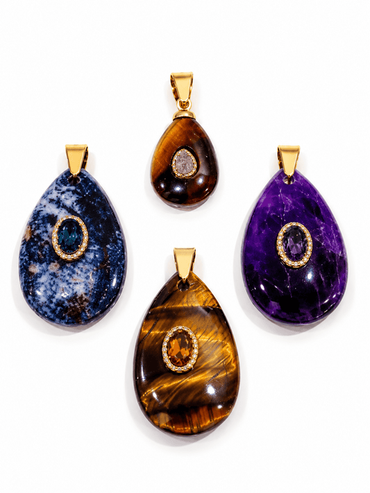 Charm per Collana "Goccia" in Pietra Naturale - 333HOPE333