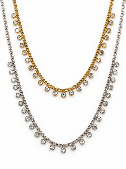 Choker Girocollo "Lumina Crystal" Gold o Silver - 333HOPE333