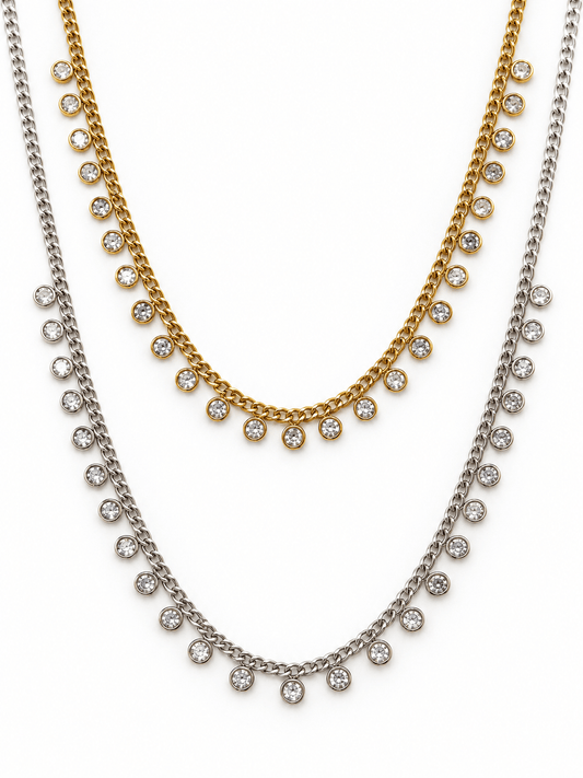 Choker Girocollo "Lumina Crystal" Gold o Silver - 333HOPE333