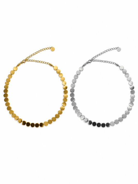 Choker/Girocollo "Dischetti" Gold o Silver - 333HOPE333