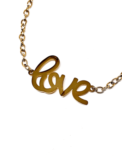 Choker/Girocollo "Love" Gold - 333HOPE333