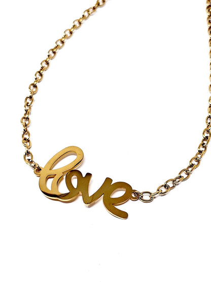 Choker/Girocollo "Love" Gold - 333HOPE333