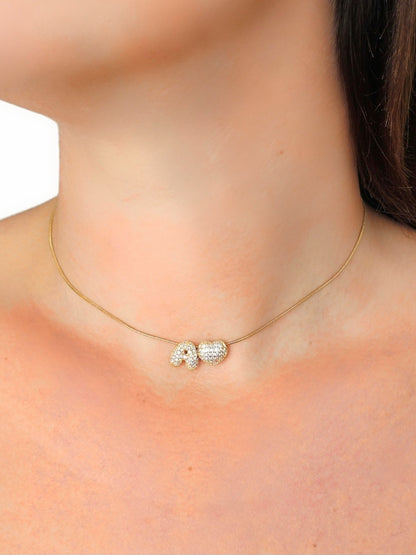 Choker/Girocollo Personalizzato "Bubble" Gold - 333HOPE333