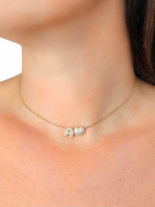 Choker/Girocollo Personalizzato "Bubble" Gold - 333HOPE333