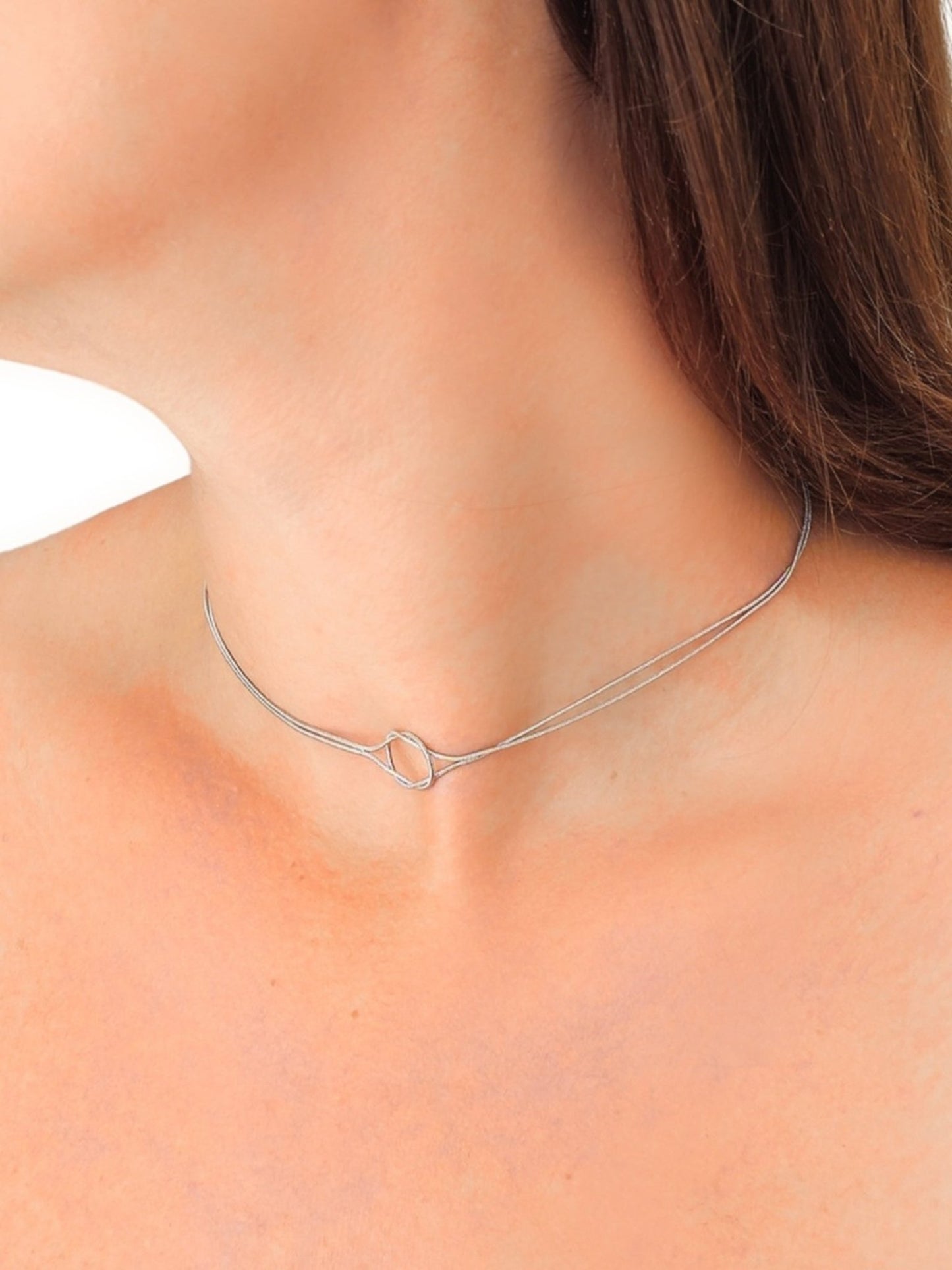 Choker/Girocollo "Reef Knot" Silver - 333HOPE333
