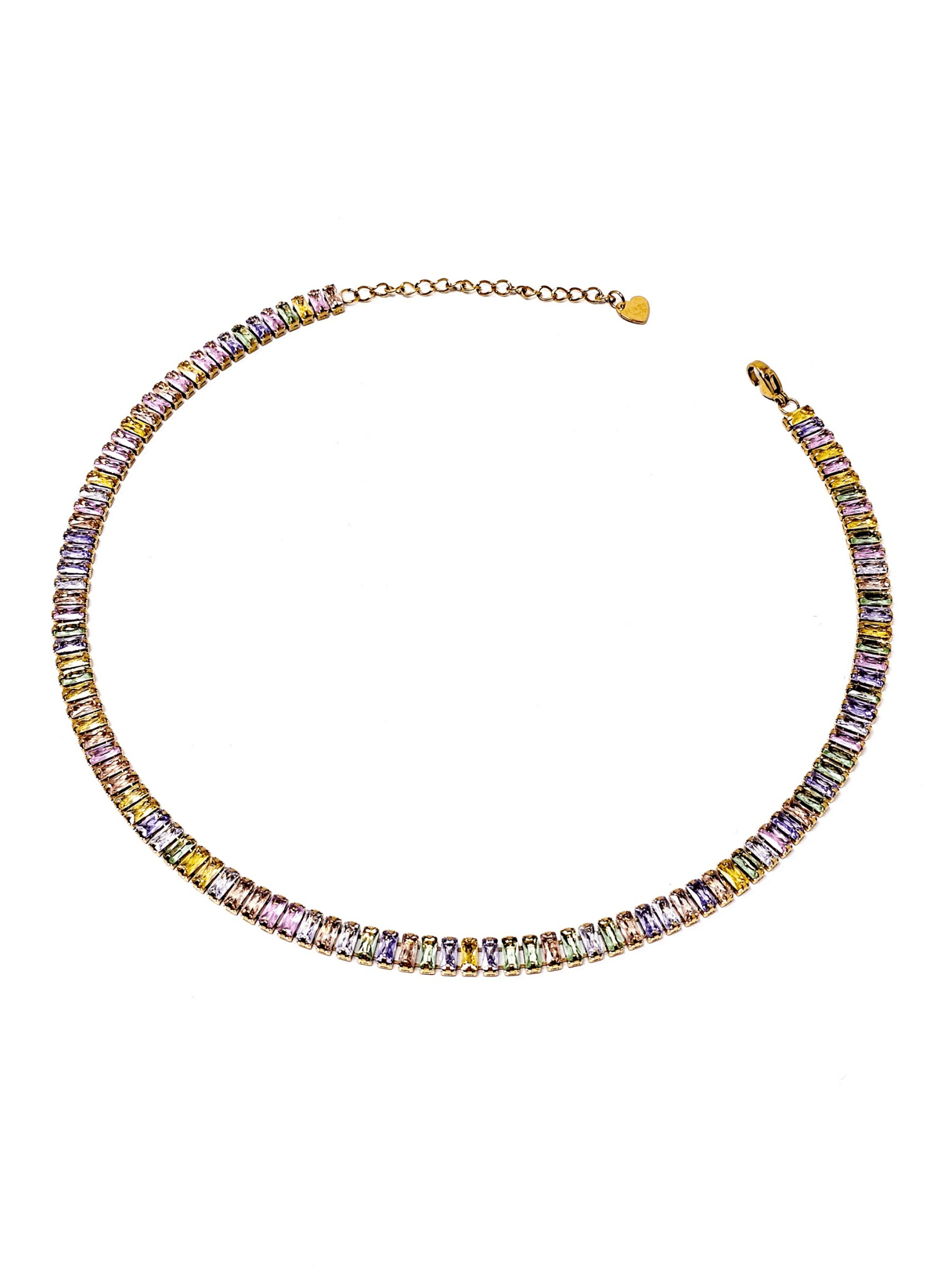 Choker/Girocollo Tennis "Royalty" Gold con Pietre Multicolor - 333HOPE333