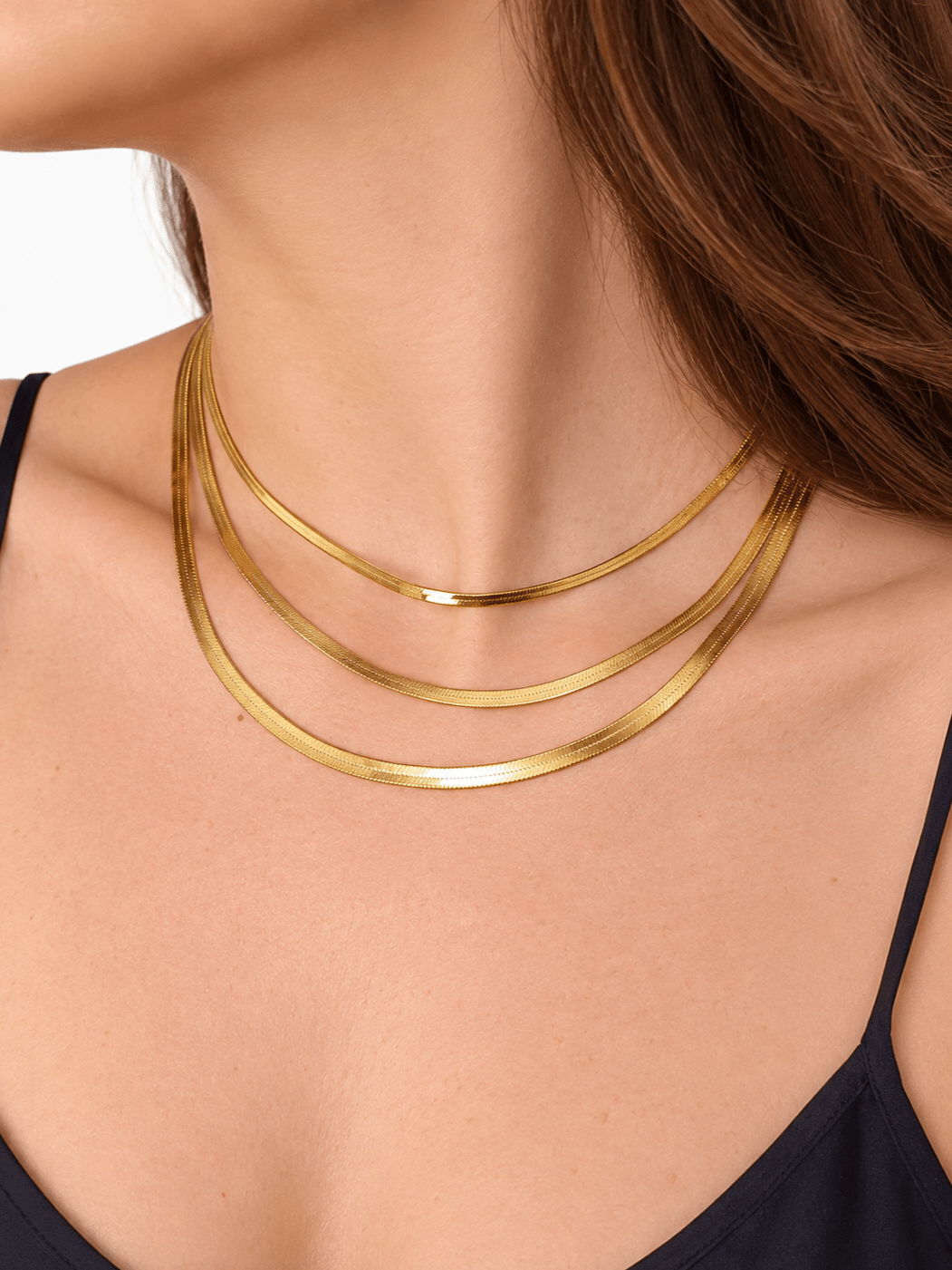 Collana a Tre Fili “Snake" Gold - 333HOPE333