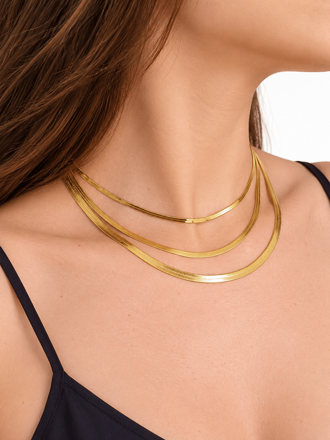 Collana a Tre Fili “Snake" Gold - 333HOPE333