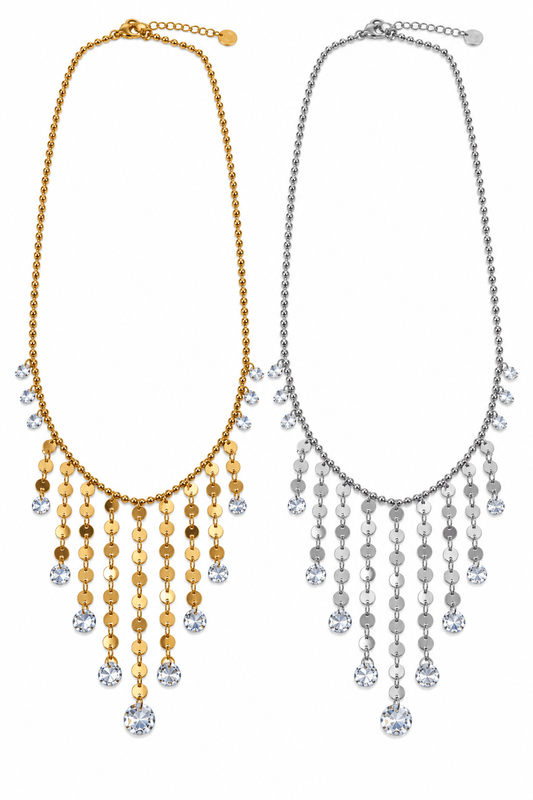 Collana Girocollo "Cascata di Luce" Gold o Silver - 333HOPE333