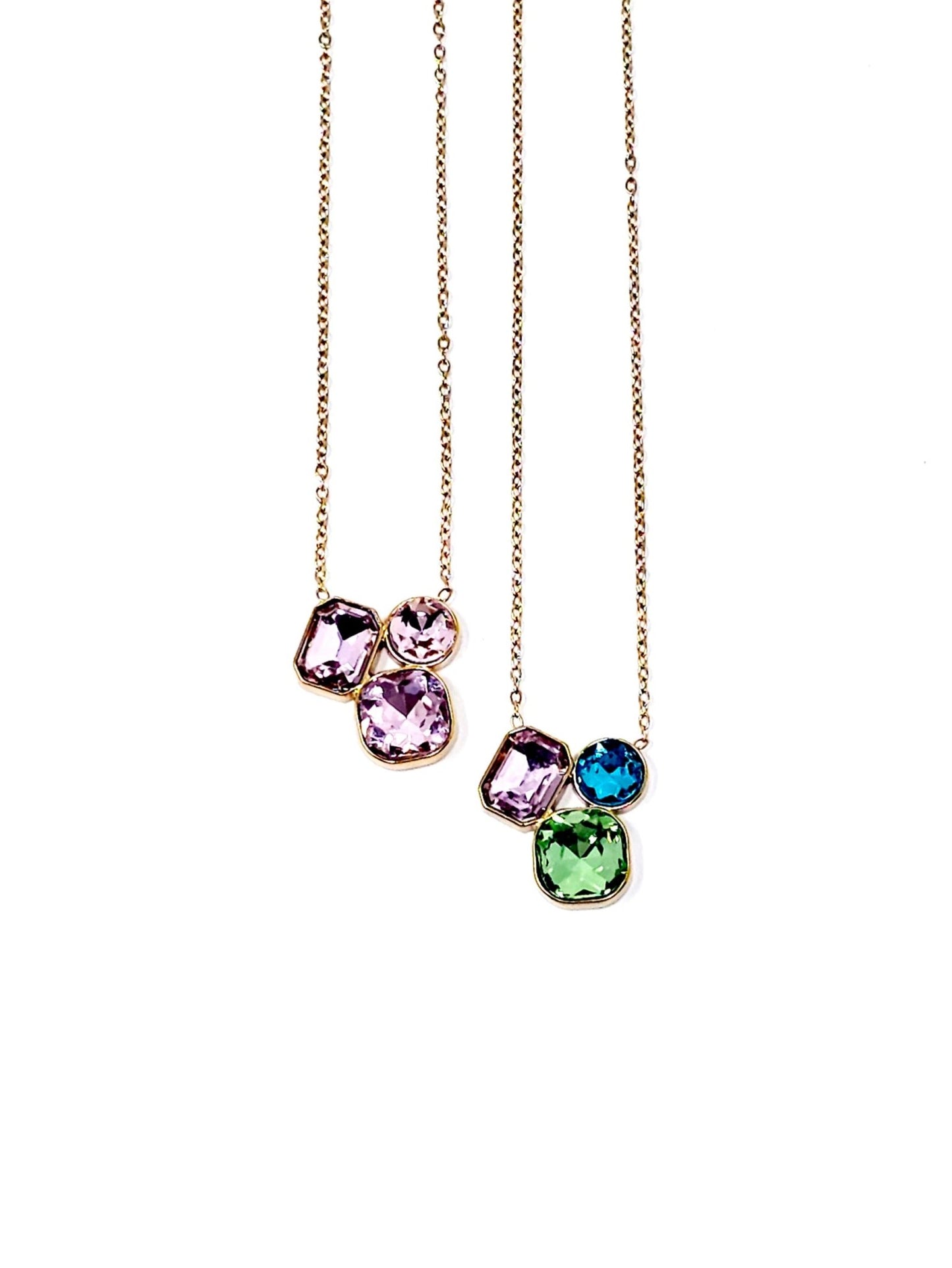 Collana Girocollo "Gemme" Gold con Pietre Pastel Colors - 333HOPE333