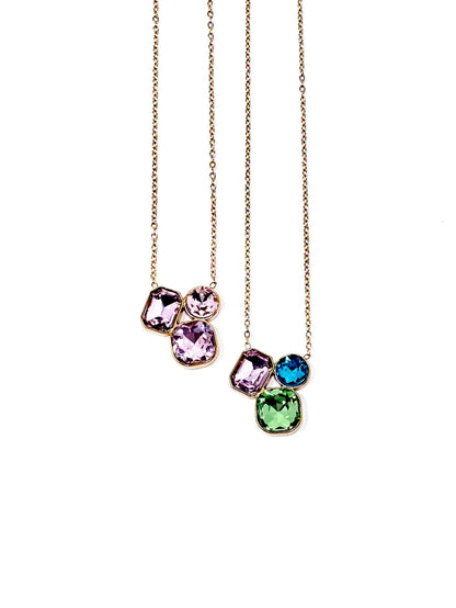 Collana Girocollo "Gemme" Gold con Pietre Pastel Colors - 333HOPE333