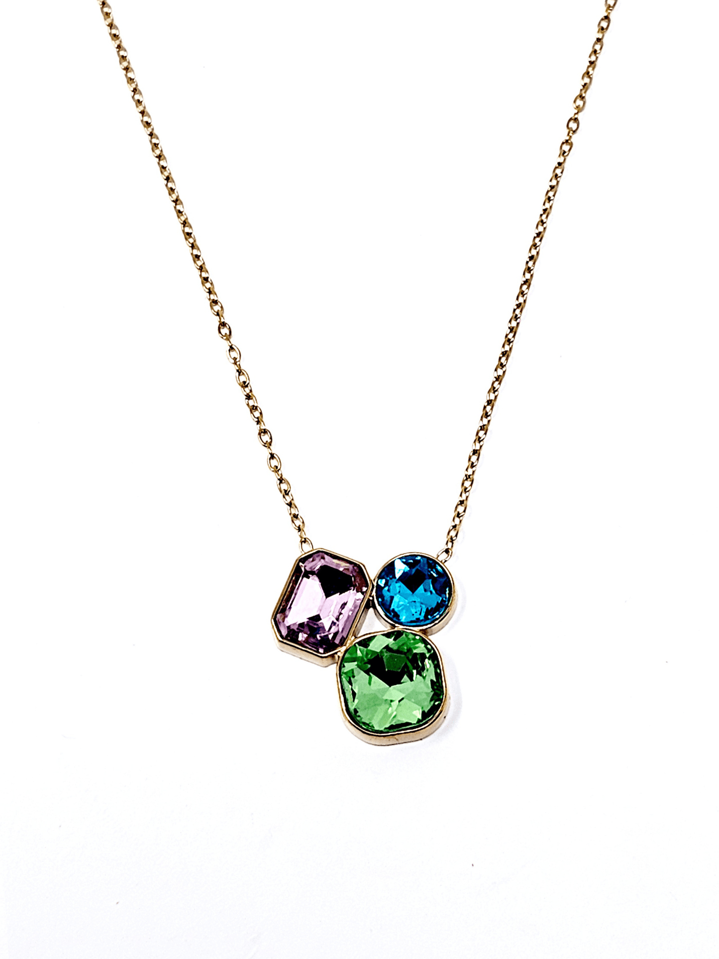 Collana Girocollo "Gemme" Gold con Pietre Pastel Colors - 333HOPE333