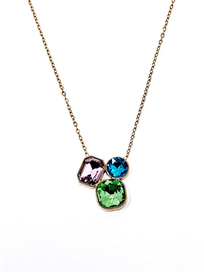 Collana Girocollo "Gemme" Gold con Pietre Pastel Colors - 333HOPE333