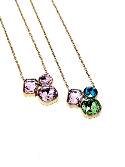 Collana Girocollo "Gemme" Gold con Pietre Pastel Colors - 333HOPE333