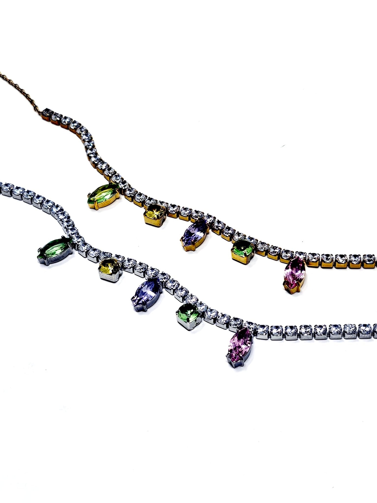 Collana Girocollo "July" Gold o Silver con Pietre Pastel Colors - 333HOPE333