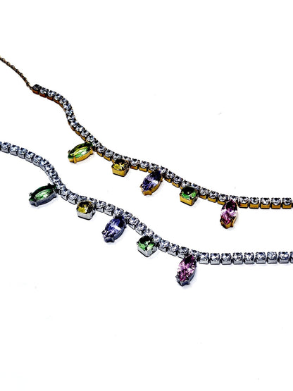 Collana Girocollo "July" Gold o Silver con Pietre Pastel Colors - 333HOPE333