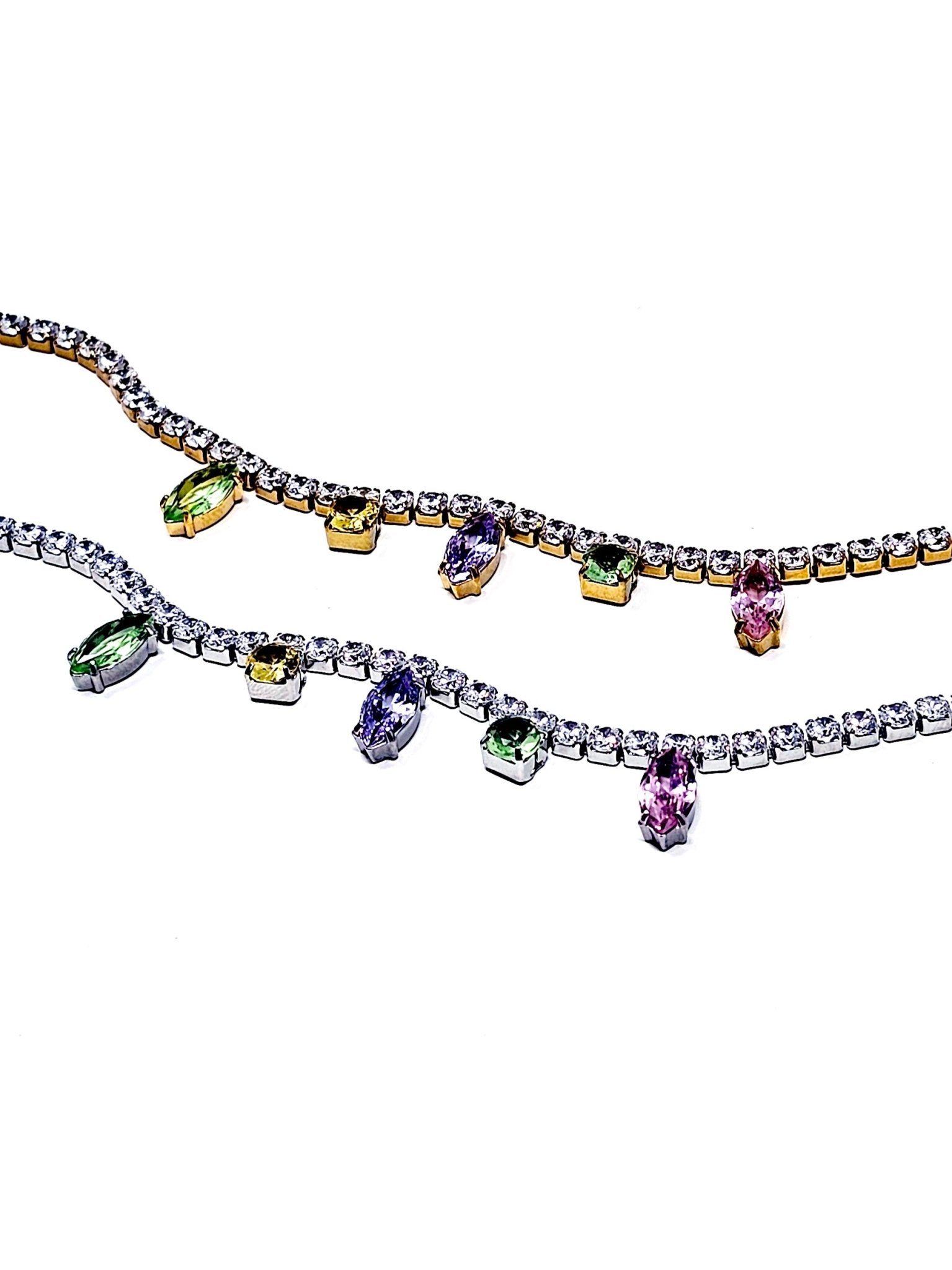 Collana Girocollo "July" Gold o Silver con Pietre Pastel Colors - 333HOPE333