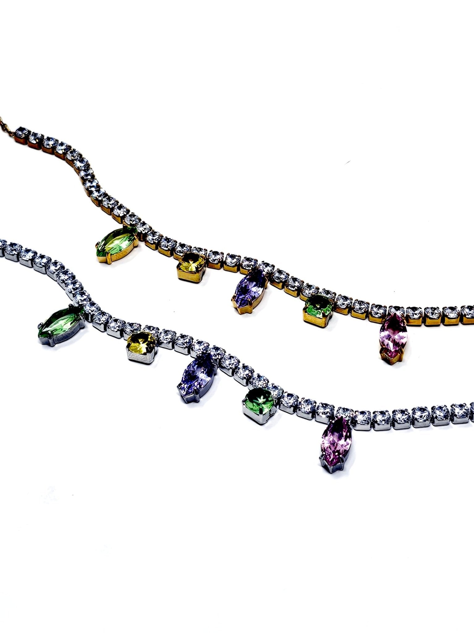 Collana Girocollo "July" Gold o Silver con Pietre Pastel Colors - 333HOPE333