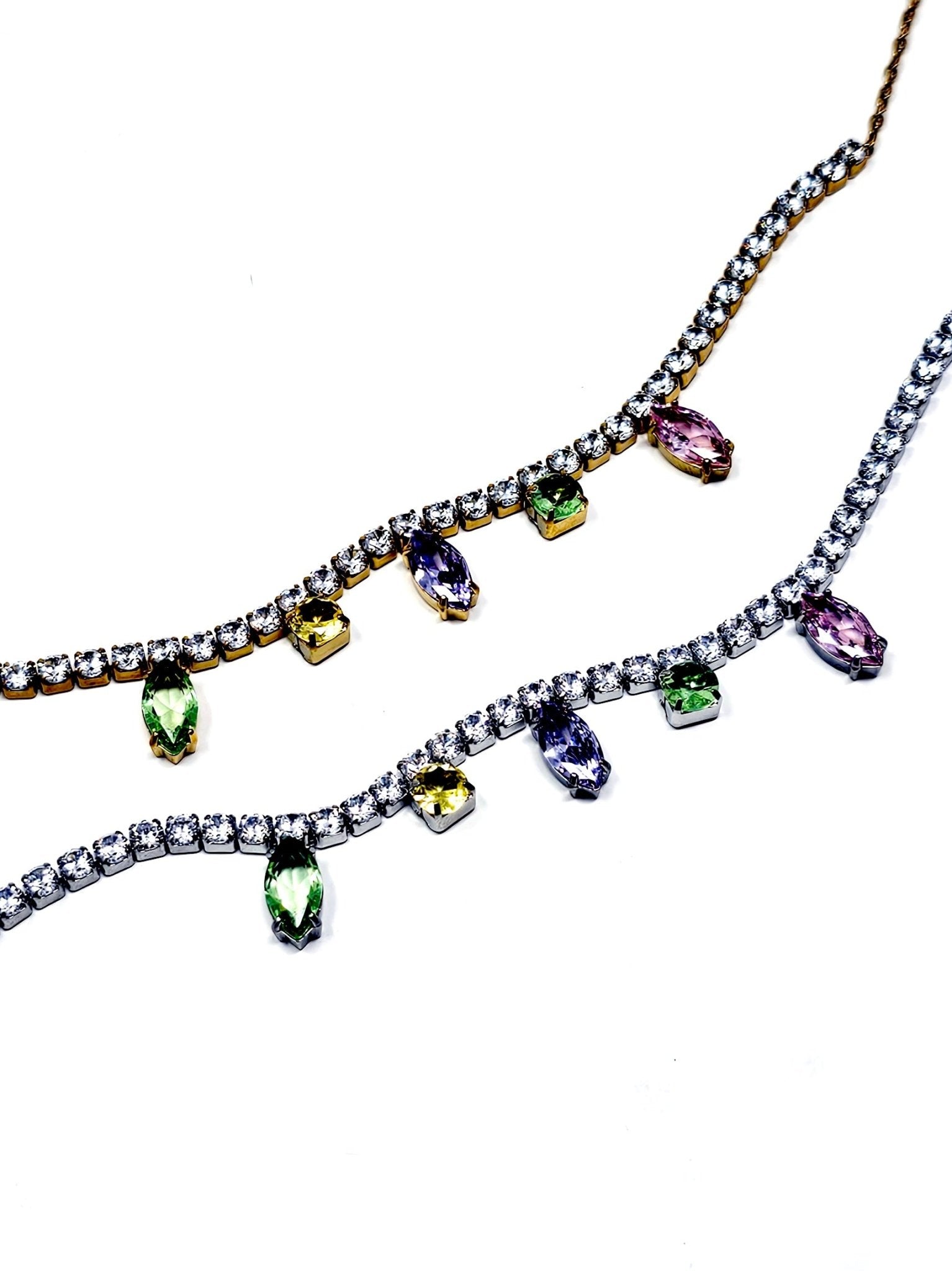 Collana Girocollo "July" Gold o Silver con Pietre Pastel Colors - 333HOPE333