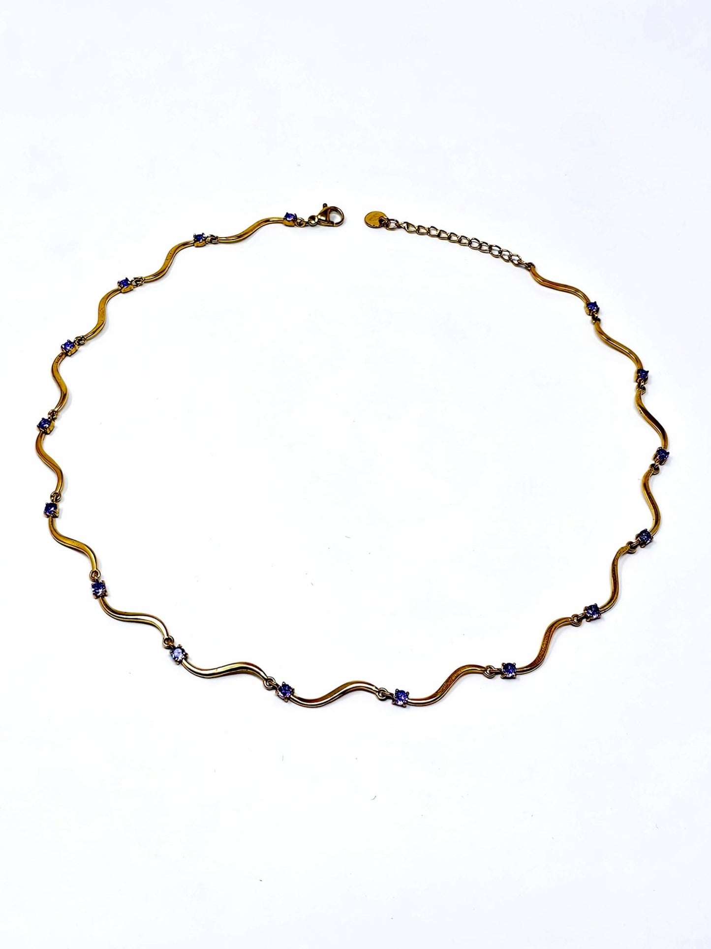 Collana Girocollo "Mirea" Gold con Pietre Quarzo Rosa o Acquamarina o Ametista - 333HOPE333