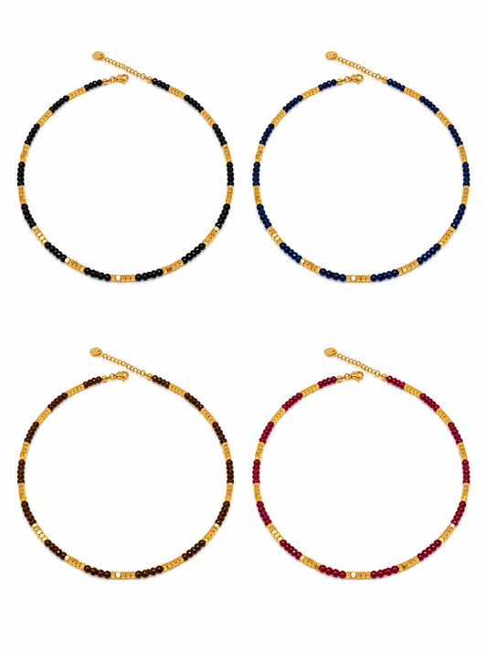 Collana Girocollo "Pepite Crystal" con Pietre Naturali - 333HOPE333