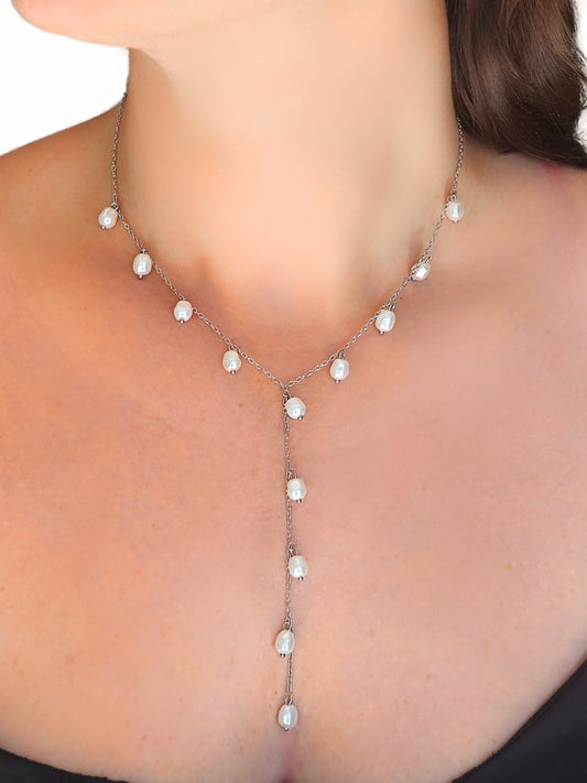 Collana Girocollo "Perla" Silver - 333HOPE333