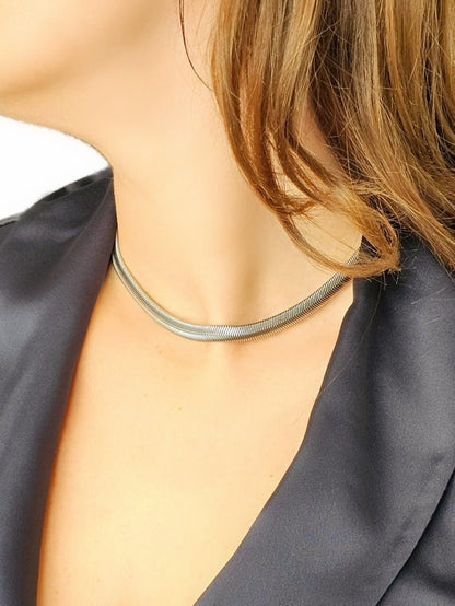 Collana Girocollo "Snake Bold" Silver ! - 333HOPE333